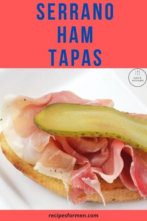 This serrano ham tapas is a traditional Spanish tapas that is easy to make and ready in less than 5 minutes. Great as a snack or fingerfood Serrano Ham Appetizers, Serrano Ham Recipes, Tapas Ideas, Tapas Platter, Serrano Ham, Kitchen Tricks, Spanish Recipes, Tapas Recipes, Spanish Tapas