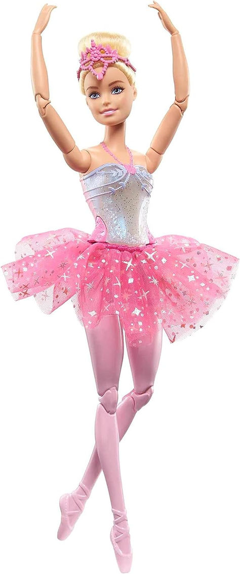 Barbie Dreamtopia Doll, Twinkle Lights Posable Ballerina with 5 Light-Up Shows, Sparkly Pink Tutu, Blonde Hair & Tiara Barbie Ballerina Doll, Hair Tiara, Barbie Kids, Ballerina Barbie, Ballerina Outfit, Ballerina Doll, Tiara Hairstyles, Pink Tutu, Barbie Collector