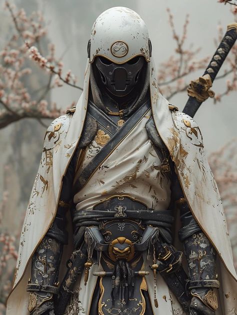 Futuristic Samurai, Oni Samurai, Armor Ideas, Ninja Art, Creature Artwork, Fantasy Armor, Game Inspiration, Armors, Armor Concept