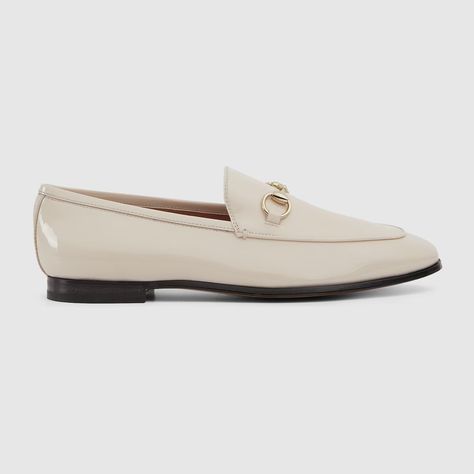 Women's Gucci Jordaan loafer in white patent leather | GUCCI® US Gucci Jordaan Loafer, Gucci Jordaan, Shoe Game, Patent Leather, Gift Wrapping, Loafers, Gucci, Free Shipping, Leather