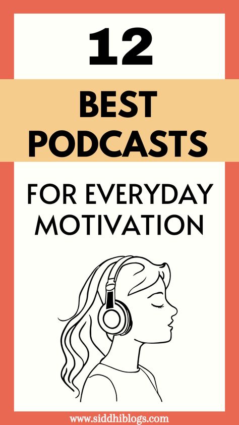 Do you listen to podcasts? Here, I have curated a list of the most effective podcasts for personal development and motivation. Add them to your playlist and find motivation everyday. Don't forget to comment your favourite podcasts so that I can listen to them too!!!!! Podcast recommendations | Everyday podcasts | POdcast for motivation | Best podcasts | Podcasts for personal growth | Self-help POdcasts | Podcast list | Everyday podcast | Favourite podcasts #podcast #recommendations Free Podcasts To Listen To, Positive Mindset Podcasts, Motivational Podcasts Positive Life, Self Help Podcasts For Women, Podcasts To Listen To, Positive Podcasts, Funny Podcasts, Best Motivational Podcasts, Best Podcasts For Self Improvement