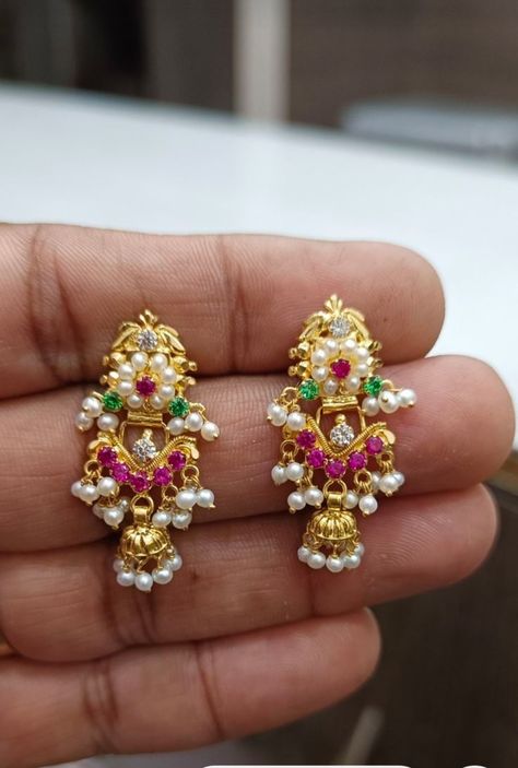 Gold Kammalu, Gold Zumaka, Down Ceiling Design, Gold Jewellry, New Gold Jewellery Designs, Jewerly Designs, Gold Ring Designs, Gold Earrings Designs, Ear Rings