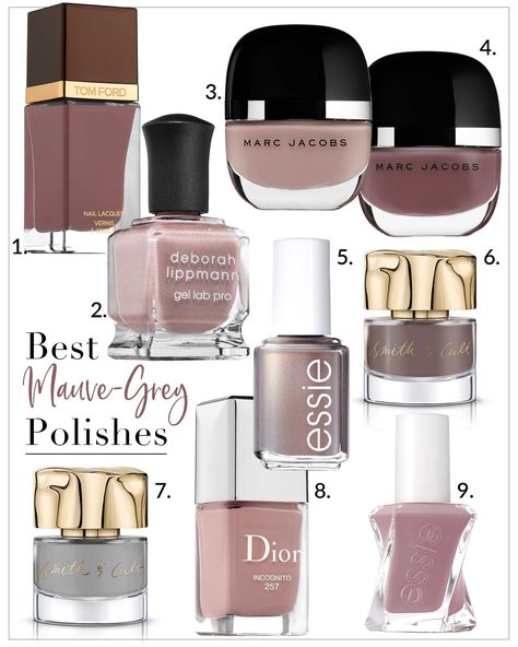 I'm not sure if this is mauve, beige or grey, but this shade of nail polish is one that I've really been drawn to! Here's a look at some great options. Taupe Nail Polish, Mauve Nail Polish, Mauve Beige, Taupe Nails, Nail Polish Shades, Mauve Nails, Gray Polish, Nude Nail Polish, Nude Nail Designs