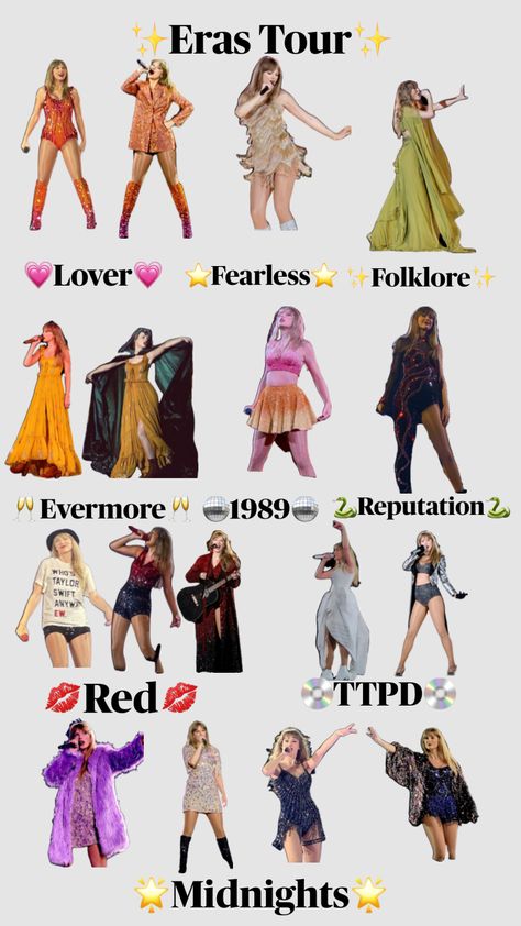 TAYLOR SWIFT ERAS TOUR!💗 (not all of the fits but Some of them🫶🏼) #taylor swift #outfits #swiftie Taylor Swift Oufit, Taylor Swift 2014, Eras Tour Outfits, Taylor Swift Costume, Taylor Outfits, Taylor Swift Tour Outfits, Swift Tour, Halloween 2014, Tour Outfits