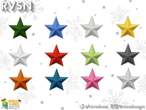 These star decorations don't actually light up, but they sure brighten up any room. Found in TSR Category 'Sims 4 Sculptures' Star Wall Decor, Star Decor, Rattan Bed, Stars Wall Decor, Stone Sink, Cc Sims, Star Decorations, Star Wall, Electronic Art