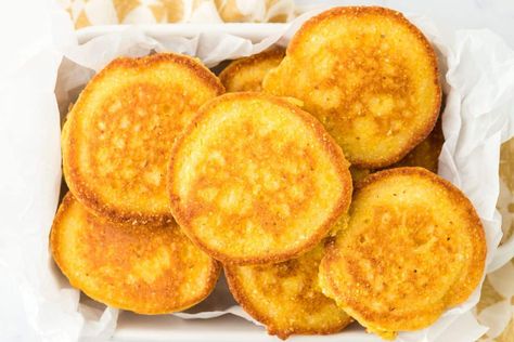 Fry Cornbread, Cornbread Variations, Cornbread Patties, Hotwater Cornbread, Fried Cornbread Recipe, Cornbread Cakes, Cornbread Fritters, Vidalia Onion Recipes, Cowboy Cornbread