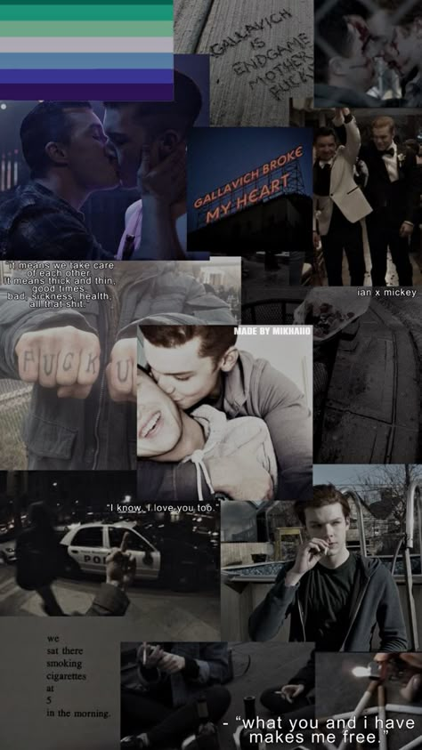 Ian Core, Mickey Gallavich, Shameless Show, Shameless Quotes, Gay Wallpaper, Shameless Series, Mickey Shameless, Shameless Mickey And Ian, Shameless Mickey