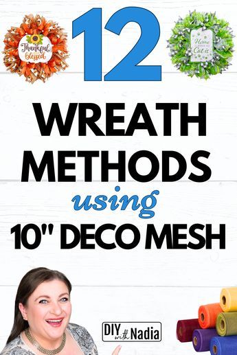 Blue Wreath Ideas, 10 Inch Deco Mesh Wreath Tutorial, Deco Mesh Christmas Wreaths Diy Video Tutorials, Deco Mesh Wreaths Diy Tutorials, Deco Mesh Wreath Ideas, Mesh Tubing Wreath, Wreath Methods, Easy Mesh Wreath, Decorative Mesh Wreaths