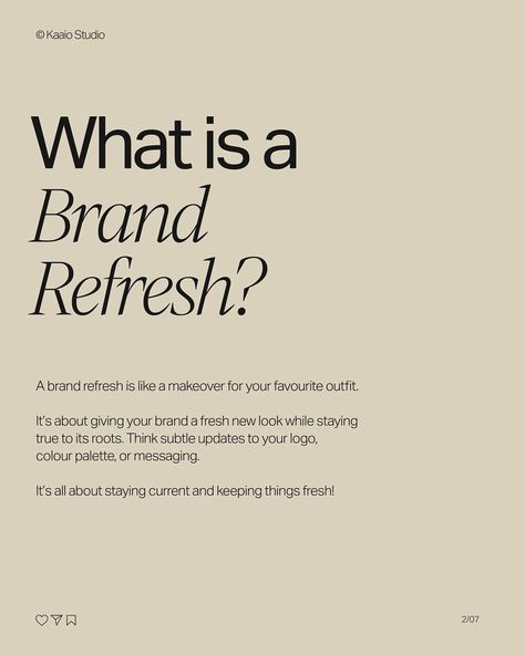 With all the brand refresh updates, I thought it’ll be a good time for some “lingo refresh”, and remind ourselves the difference between a brand refresh and a rebrand. PLUS: a case study to really drive the point home! 🎉 . . . #Brandlogodesign #graphicsdesign #branddesign #brandidentity #packagingdesign #brandingproject #brandinspiration #sustainabledesigner #branddesigner #graphicsdesigner #branding #rebrand#brandrefresh #lifestylebrand #beautybrand #foodbrand Rebranding Announcement Instagram, Rebranding Announcement, Rebrand Launch, Brand Packaging Design, Brand Refresh, Jewelry Brand, Branding Inspiration, Brand Packaging, Brand Strategy