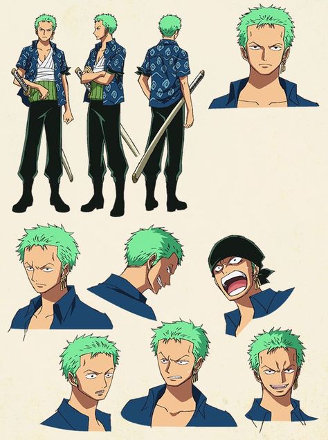 Character Reference Sheet, 얼굴 그리기, Model Sheet, Zoro One Piece, One Peice Anime, One Piece Drawing, One Piece Images, One Piece Pictures, One Piece Luffy