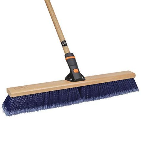 SWOPT 24” Premium Multi-Surface Push Broom Head - Interchangeable Cleaning Head for Effortless Indoor and Outdoor Cleaning Push Broom, Homeowner Gift, Outdoor Cleaning, Broom Handle, Dust Mop, Cleaning Closet, Inner Core, Scrub Brush, Outdoor Tools