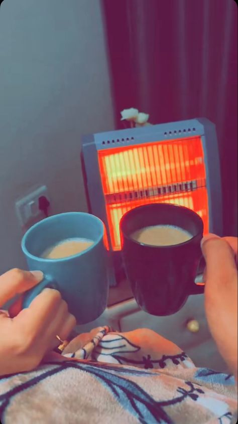 #winter #tea #chai #winternails #aesthetic #fashion #heater #snap Couple Tea Photography, Heater Snapchat Story, Tea Images Beautiful, Coffee Winter Aesthetic, Winter Snaps Ideas, Heater Snap, Winter Morning Snap, Winter Snap Ideas, Winter Snap Streaks