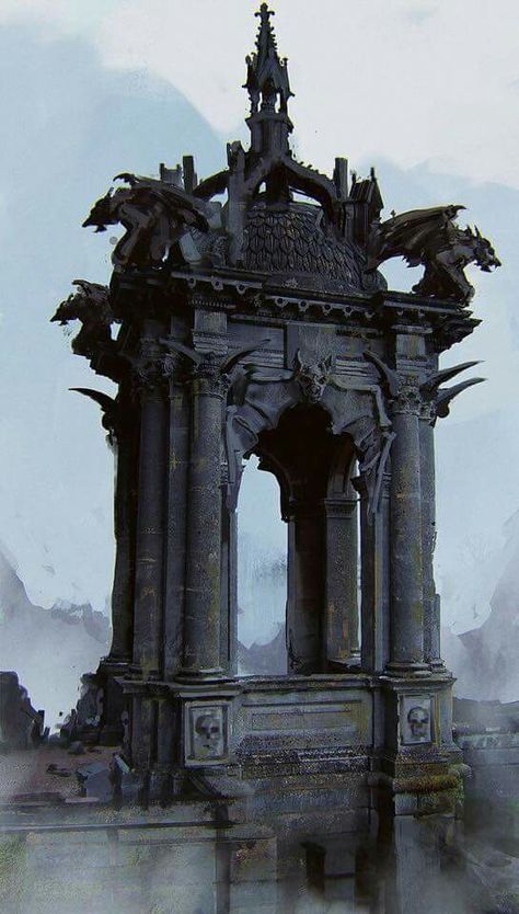 Throne Of Glass Series, Fantasy Setting, Fantasy Places, Art Et Illustration, Matte Painting, Gothic Architecture, Throne Of Glass, Clock Tower, Environment Design