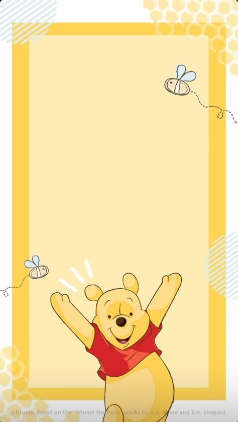 Yellow poohbear disney 💛 Invitaciones Winnie Pooh Bebe, Drawing Winnie The Pooh, Winnie The Pooh Happy Birthday, Pooh Background, Winnie The Pooh Invitations, Winnie The Pooh Background, Pooh Bebe, Vom Avea Un Copil, Winnie The Pooh Decor