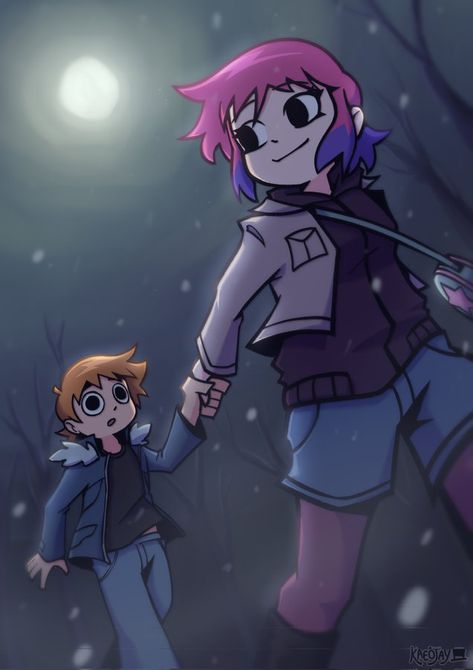 Scot Pilgrim And Ramona, Scott Pilgrim Scenes, Scott Pilgrim Takes Off Fanart, Scott Pilgrim X Ramona Flowers, Scott Pilgrim And Ramona Flowers, Scott And Ramona, Bryan Lee O Malley, Scott Pilgrim Comic, Ramona Flowers