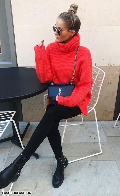 Vinter Mode Outfits, Look Legging, Looks Pinterest, Red Sweater, Mode Inspo, Fashion And Style, Casual Winter Outfits, 가을 패션, Looks Style