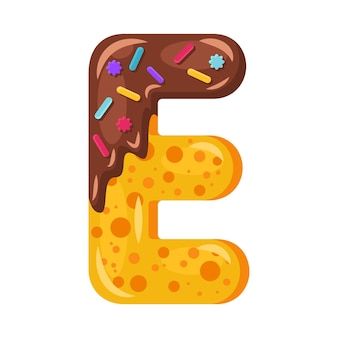 Donut Cartoon, Candy Letters, Alphabet Letters Images, Candy Theme Birthday Party, Alphabet E, Happy Fruit, Alphabet Letters Design, Instagram Editing Apps, Candy Theme