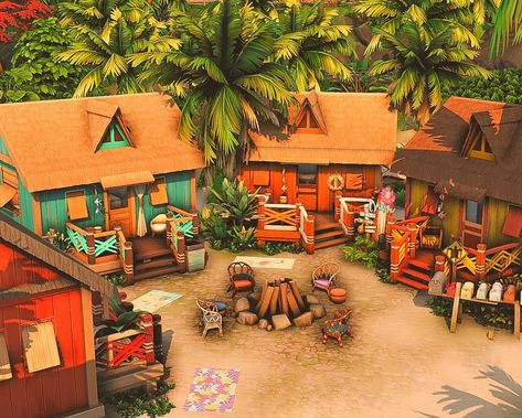 𝐓𝐇𝐄 𝐆𝐎𝐋𝐃𝐄𝐍 𝐀𝐆𝐄 - 𝐁𝐔𝐈𝐋𝐃𝐒 | Sulani beach huts 🏖️ | noCC EP: Get together, Island living 🏷️: @ea @thesims #sccregram #thesims #sims #eacreatornetwork #eagamechangers… | Instagram Sims 4 Bayou, Sims 4 Beach Bungalow, Sims 4 Sulani Farm, Sims 4 Sulani Wedding, Sims4 Island Living Houses, Sims Island House, Ts4 Island Living Cc, Sulani Sims 4 Build, Sims4 Sulani House