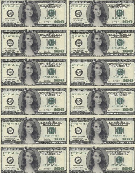 Lana Del Rey Ciggarates Template, Lana Del Rey Printable, Lana Del Rey Gift Ideas, Dollar Bill Template, Uno Cards, Lana Del Rey Love, Bill Template, Writing Paper Printable Stationery, Lana Rey