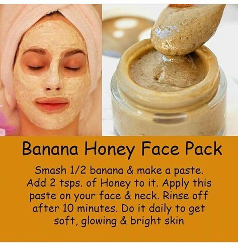 Banana Honey, Diy Beauty Treatments, Natural Skin Care Remedies, Diy Skin Care Routine, Natural Face Skin Care, Honey Face, Gk Knowledge, Good Skin Tips, Brightening Skin