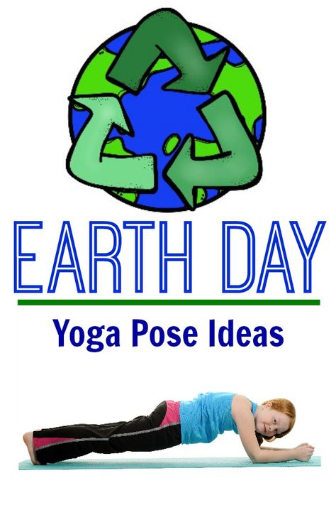 Earth Day Yoga Pose Ideas!  I love the reduce, reuse, recycle pose! Earth Day Yoga, Earth Day Games, Yoga Pose Ideas, Pediatric Physical Therapy Activities, Hug A Tree, Earth Day Activity, Pediatric Physical Therapy, Kids Yoga Poses, Yoga Cards