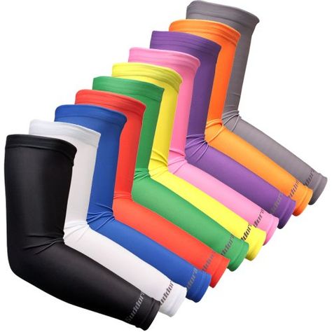 Suddora Multi Colored UV Arm Sleeves for Sport (Blue) - http://ridingjerseys.com/suddora-multi-colored-uv-arm-sleeves-for-sport-blue/ Wrestling Clothes, Basketball Accessories, Darkest Black Color, Compression Arm Sleeves, Sports Costume, Sport Life, Football Gloves, Football Gear, Fitness Style