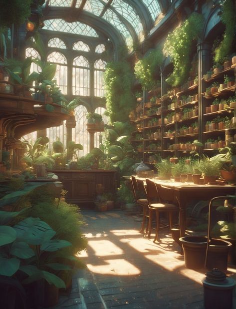 Herbology from harry potter by Erin Harrington - Playground Herbology Professor Aesthetic, Harry Potter Herbology Aesthetic, Hogwarts Herbology Aesthetic, Herbology Greenhouse, Herbology Harry Potter, Herbology Aesthetic, Magical Cafe, Ceres Planet, Ela Classroom Decor