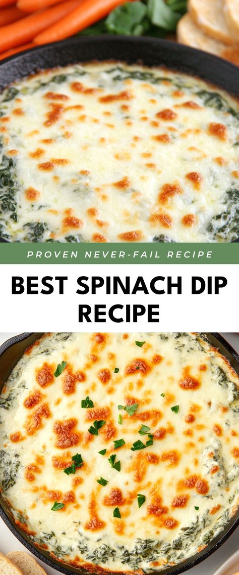 Image for Best Spinach Dip Recipe Healthy Hot Spinach Dip, Spinach Dip Stove Top, Spinach Dip Oven, Spinach Dip Recipe With Fresh Spinach, Fresh Spinach Dip Easy, Spinach Artichoke Dip Oven Baked, Low Fat Spinach Artichoke Dip, Sour Cream Spinach Dip, Spinach Crockpot Dip