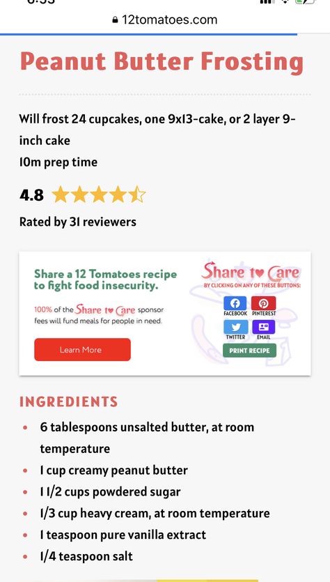 Ina Garten Peanut Butter Frosting, Peanutbutter Fluff Icing, Cooked Peanut Butter Icing, Peanut Butter Sheet Cake Peanut Butter Frosting, 12 Tomatoes Peanut Butter Frosting, Peanut Butter Frosting 12 Tomatoes, Peanut Butter Icing, 12 Tomatoes Recipes, Quick Dessert Recipes