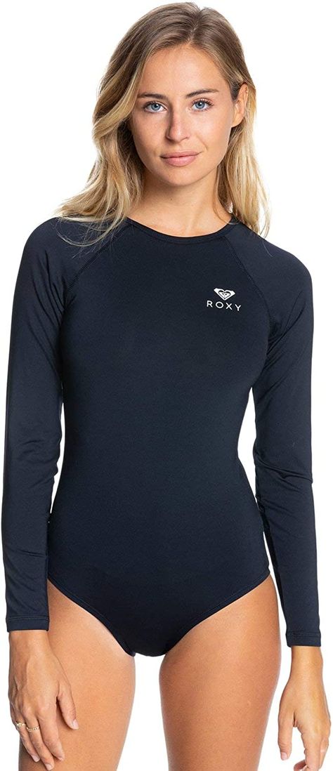 ROXY Young Womens Essentials Onesie Back Zip Rash Guard Shirt : Roxy: Amazon.co.uk: Fashion Roxy Rashguard, Roxy Surf, Rash Guard Women, Long Sleeve Swimsuit, Roxy Women, Women Essentials, One Piece For Women, Roxy, Womens Clothing Tops