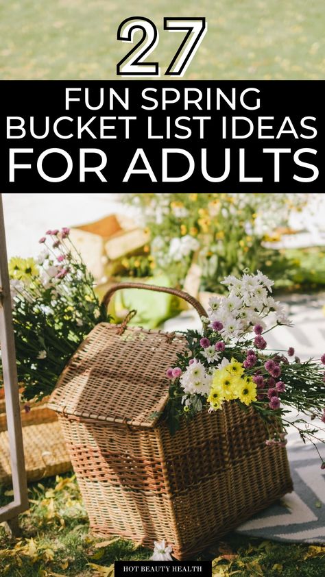 So many cool spring bucket list ideas for both young adults and families. Spring Bucket List For Couples, April Bucket List Ideas, Spring Things To Do, Spring Bucket List For Adults, Spring Bucket List, Bucket List Ideas, Spring Ideas, Spring Activities, Pet Rocks