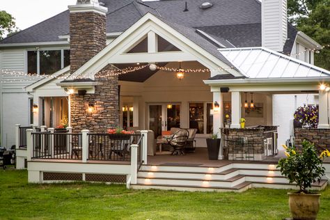 Patio Deck Designs, Backyard Porch, House With Porch, Porch Design, Dream Backyard, Backyard Patio Designs, Dream House Exterior, Back Patio, Porch Patio