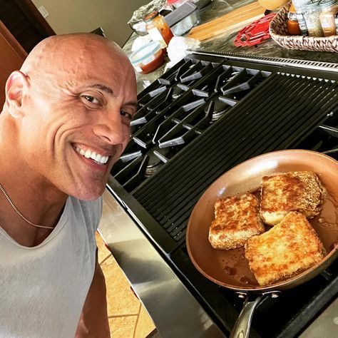 Dwayne Johnson's Wildest Cheat Meals and Recipes That'll Leave You Drooling Recipes For One Person, Homemade Apple Cobbler, Diet Meme, One Person Meals, Classic French Toast, Recipes For One, Coconut Pancakes, Power Breakfast, Perfect Pancakes