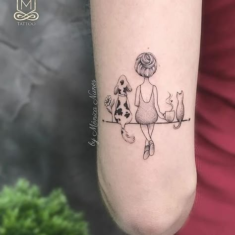 Cat And Dog Tattoo, Kitty Tattoos, Tattoo Diy, Ring Finger Tattoos, Cat Tattoos, Inspiration Tattoos, Disney Tattoo, Tattoo Girls, Tiny Tattoo