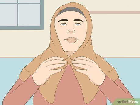 3 Easy Ways to Wear a Hijab Without Pins - wikiHow Hijab Without Pins, Curly Hair Specialist, Mane Addicts, Muslim Women, Daily Routine, Womens Hairstyles, Curly Hair Styles, Hair, Fabric