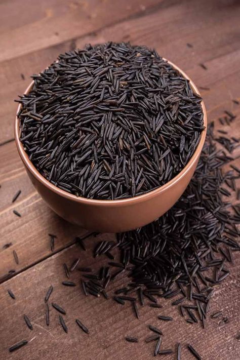 Do you know that wild rice is a delicacy packed with exquisite flavor? Learn more: http://foodal.com/knowledge/paleo/wild-rice/ Cooking Black Rice, Black Rice Salad, Cilantro Salad, Rice Substitute, Forbidden Rice, Rice Salad Recipes, Purple Rice, Green Salad Recipes, Egg Salad Recipe