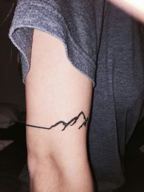 Mountain Name Tattoo, Mtn Tattoo, Tattoo Anklet, Berg Tattoo, 20 Tattoo, Heartbeat Monitor, Mountains Tattoo, Tattoo Band, Stay Quiet