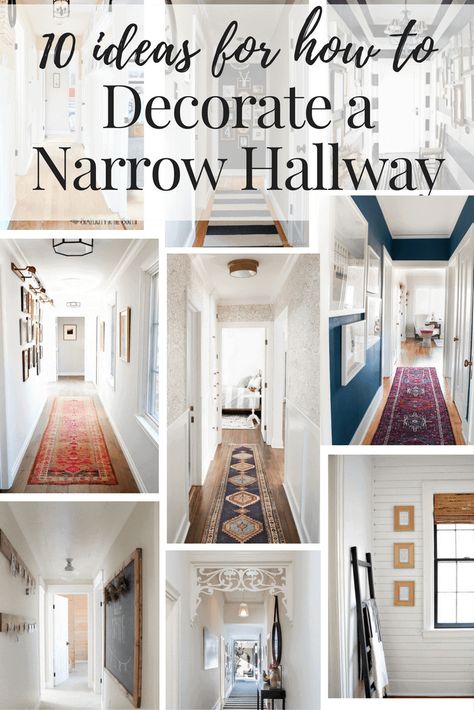 Decorate A Narrow Hallway, Decorating A Narrow Hallway, Narrow Hallway Decorating Ideas, Long Narrow Hallway, Narrow Entryway, Apartment Entryway, Narrow Hallway Decorating, Hallway Inspiration, Upstairs Hallway