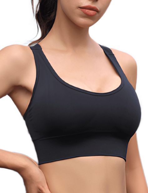 PRICES MAY VARY. 【Medium Support Sports Bra with Cross Back】This yoga bra with cross-strap back gives you the coverage and support you need for yoga, run and the gym, without restricting your movement or breath. Sports bras for women are designed with criss-cross back straps, which is not only breathable and comfortable, but also shows off your beautiful back and exudes charm. A close-fitting compression fit, wide elastic straps and wide band hem provide moderate support for bust, best choice fo Everyday Yoga, Bra Outfit, Compression Bra, Gym Bra, Sleep Bra, Fitness Wear Outfits, Comfy Bra, Medium Support Sports Bra, Comfortable Bras