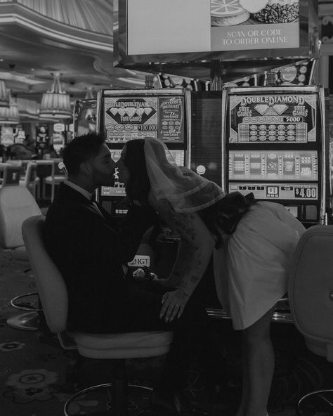 night out in vegas.. let’s get married???! ♥️🍾💸🌃 • • • couple: @savanahrae211 @yaimthat_nickberges 💍 main photographer: @peytonhayez 📸 photos taken & edited by me: @nataliegracephotography 🫶🏼 #elopementphotographer #vegaselopementphotographer #smallwedding #utahphotographer keywords: elopement, vintage, casino bridals, bar bridals, cinematic photography, small wedding, las vegas, utah photographer Casino Elopement, Vegas Themed Engagement Photos, Vegas Wedding Photoshoot, Vegas Engagement Photos, Old Vegas Engagement Photos, Vegas Elopement Ideas Photography, Vegas Elopement Casino, Las Vegas Elopement Photography, Retro Las Vegas Elopement