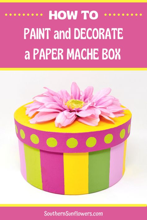 Box Cards Tutorial, Cards Tutorial, Paper Mache Boxes, Handmade Gifts Diy, Paper Mache Crafts, Learn How To Paint, Box Cards, Easy Craft Projects, Brown Box