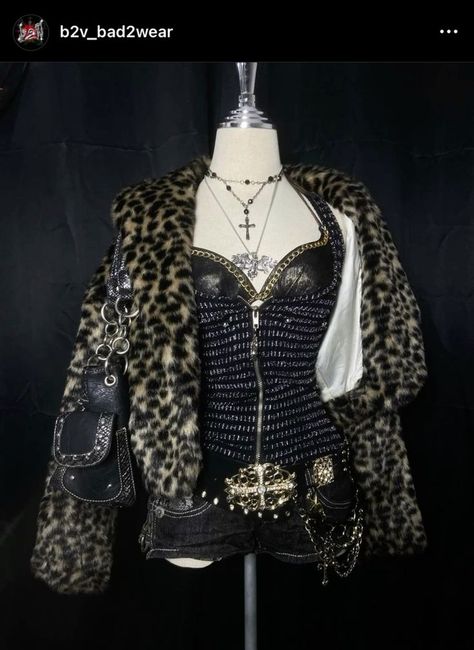 Hi Friends Some Surprise able Thing is waiting for you click on the given below link Punk Gyaru Fashion, Goth Leopard Print Outfit, Leopard Y2k Outfit, Snow Leopard Print Clothes, Rockstar Grunge Outfit, Leopard Style Outfits, Y2k Leopard Print Outfit, Y2l Outfits, Animal Inspired Outfits