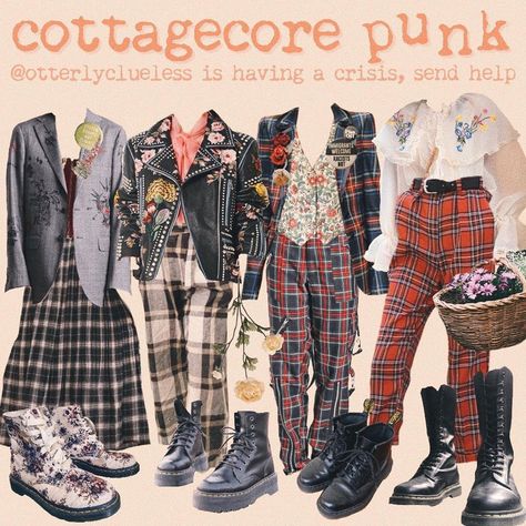 Cottagecore Punk ig: otterlyclueless Chica Dark, Moda Grunge, Western Outfits Men, Punk Aesthetic, Fashion Aesthetics, Punk Outfits, Themed Outfits, Mode Inspo, Outfits Aesthetic