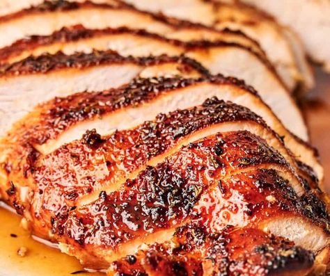 The No-Fuss Maple Glazed Turkey Breast You’ll Love Bourbon Maple Glazed Turkey Breast, Maple Glazed Turkey Breast, Honey Maple Turkey Breast, Boneless Skinless Turkey Breast Recipes, Wild Turkey Breast Recipes, Turkey Fillet Recipes, Maple Glazed Turkey, Glazed Turkey Breast, Precooked Turkey