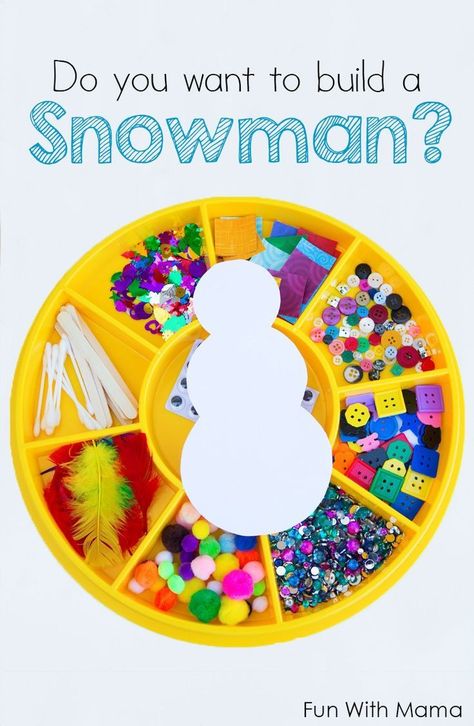 Collage Preschool, Build A Snowman Activity, Easy Snowman Crafts, Snowman Activity, Diy Schneemann, Diy Collage, Snowmen Activities, Snowman Craft, Collage Diy