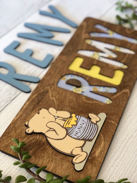 Pooh Nursery, Winnie The Pooh Themes, Winnie The Pooh Nursery, Baby Nursery Inspiration, Kalispell Mt, Baby Theme, Baby Boy Room Nursery, Pooh Baby, Handmade Baby Gifts