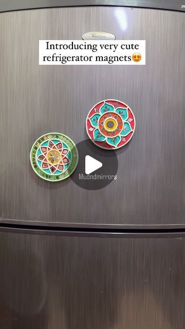 Priyanka Mittal on Instagram: "Aren’t these super cute 🥰   Refrigerator lippan mandala magnets by Mudndmirrors  #lippanart #handmade #mandala #refrigeratormagnets #fridgemagnets   ( return gift idea, cute gift, handmade art )" Lippan Art Fridge Magnet, Mini Lippan Art, Fridge Magnet Ideas, Mandala Magnets, Handmade Fridge Magnets, Mini Arts, Cute Refrigerator, Lippan Art, Return Gift