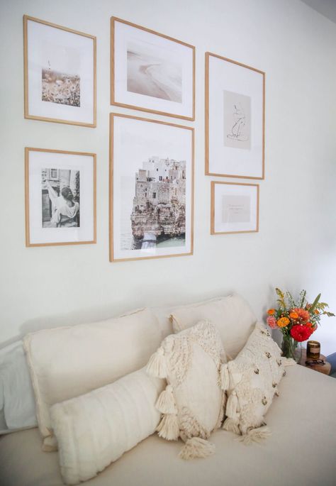 Gallery Wall Above Queen Bed, Gallery Wall Above King Bed, Photo Wall Collage Above Bed, Gold Frames Above Bed, Gallery Above Bed, Gallery Wall Over Bed Farmhouse, Gallery Wall Over Bed Corner, Collage Above Bed, Gallery Wall Above Dresser