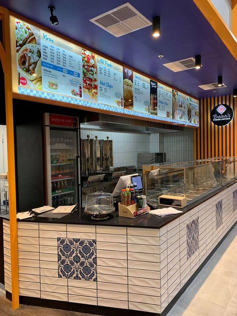 Shawarma Shop Design Ideas, Mexican Fast Food Restaurant Design, Kebab Shop Design, Takeout Restaurant Design, Restaurant Counter Design Ideas, Shawarma Restaurant Design, Shawarma Shop Design, Kebab Restaurant Design, Fast Food Shop Design