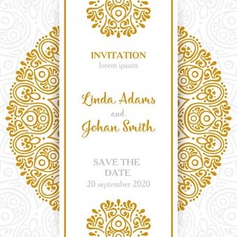 Vintage wedding invitation with mandala Simple Wedding Invitation Card, Luxury Wedding Invitations Design, Invitation Card Sample, Wedding Card Design Indian, Wedding Invitation Vector, Marriage Cards, Wedding Invitation Background, Floral Wedding Invitation Card, Design Invitation